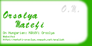 orsolya matefi business card